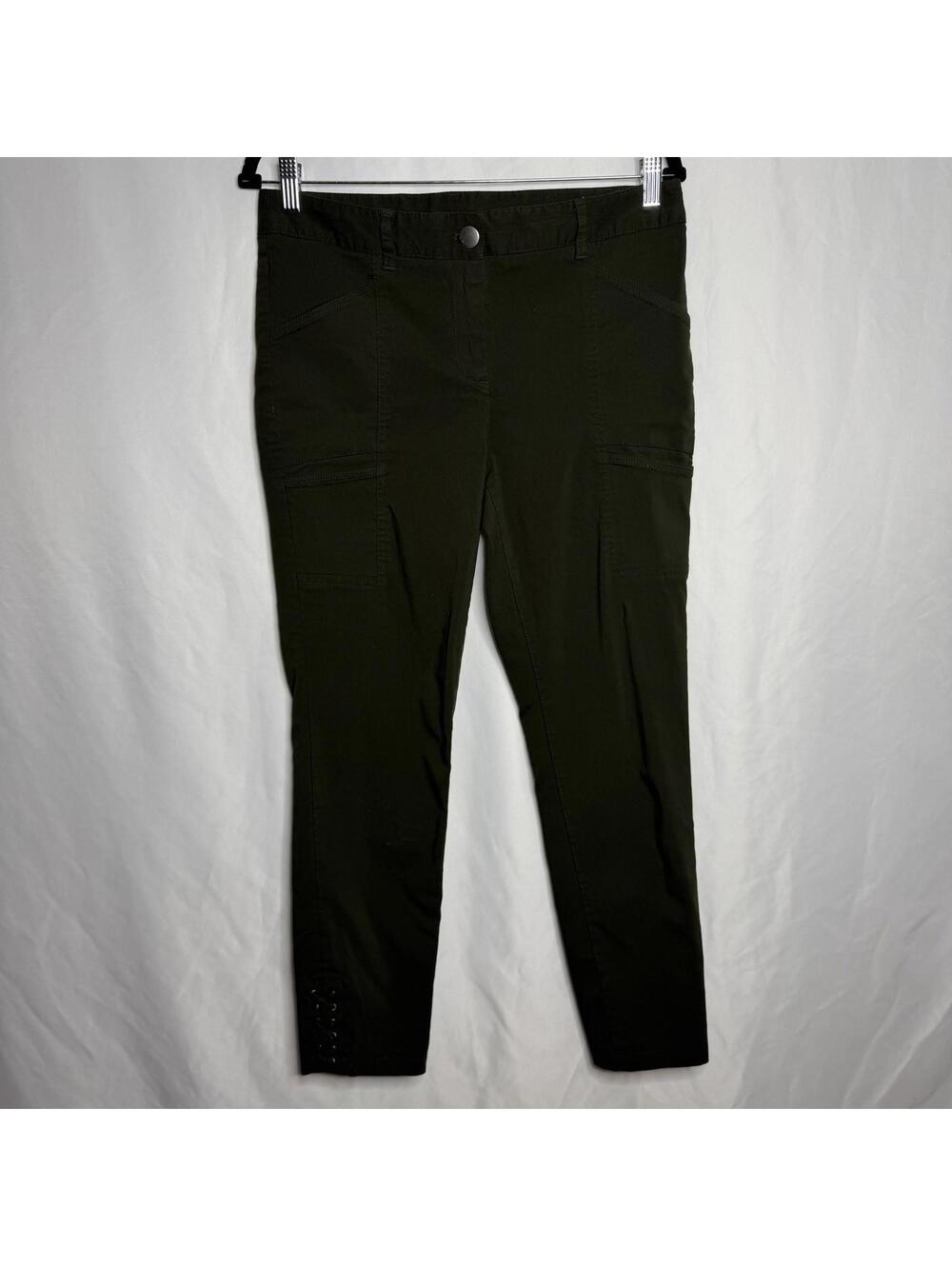 Style & Co Olive Green Stretch Cargo Crop Pants Size 10